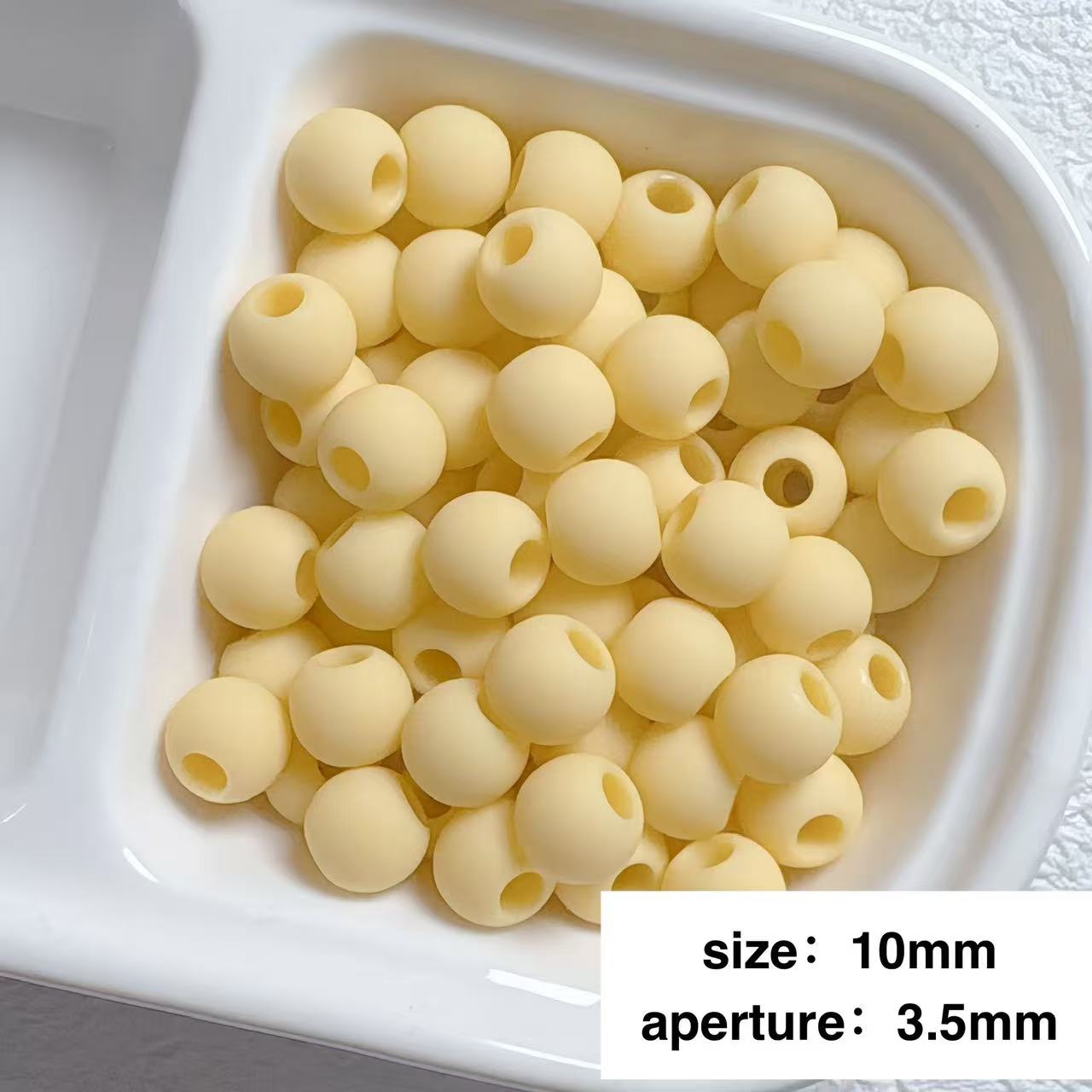 Lu 100pcs Macaron Matte Rubber Texture Colorful Beads
