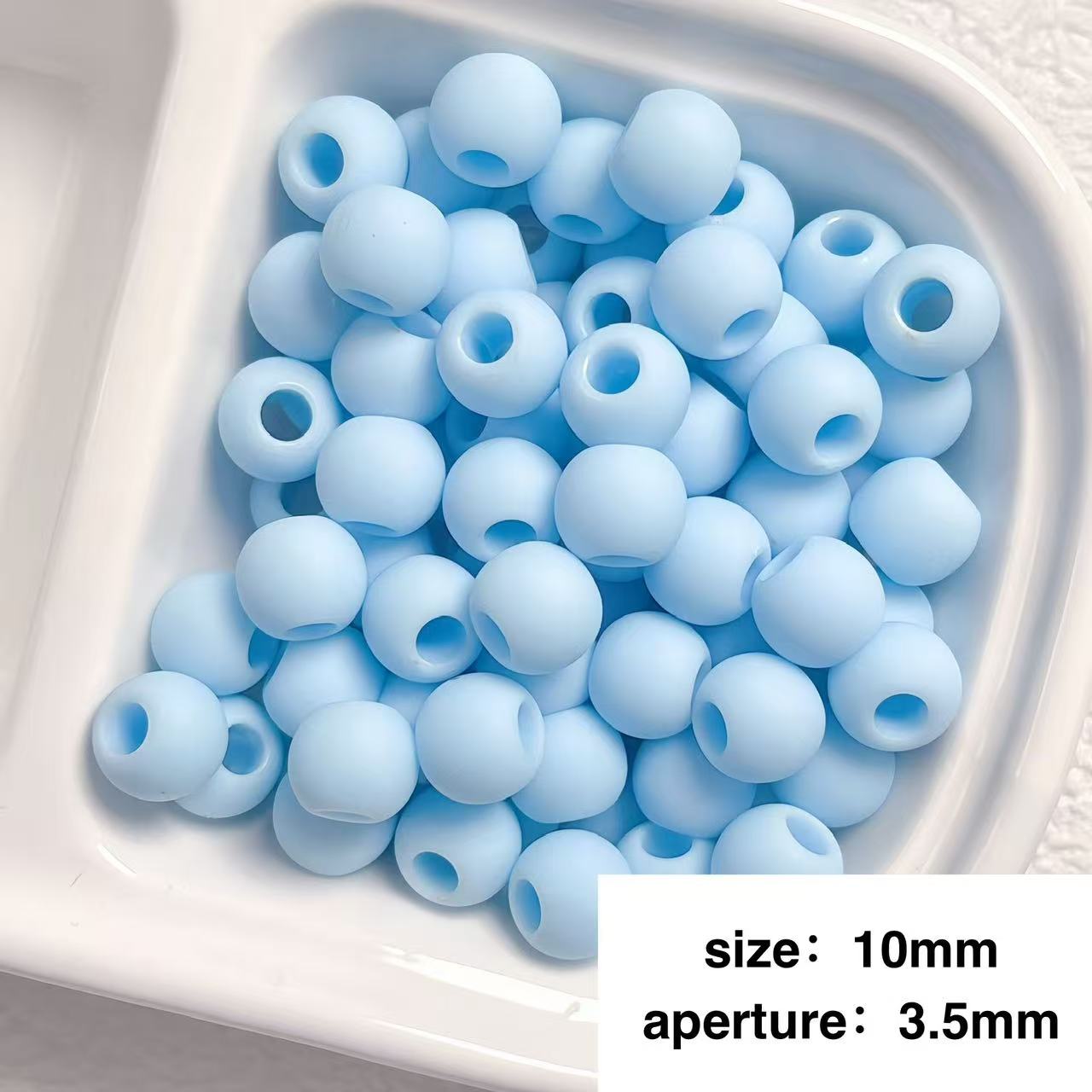 Lu 100pcs Macaron Matte Rubber Texture Colorful Beads