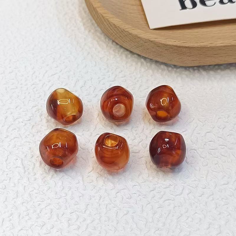 Lu 100pcs Acrylic Ice-Transparent Irregular Beads