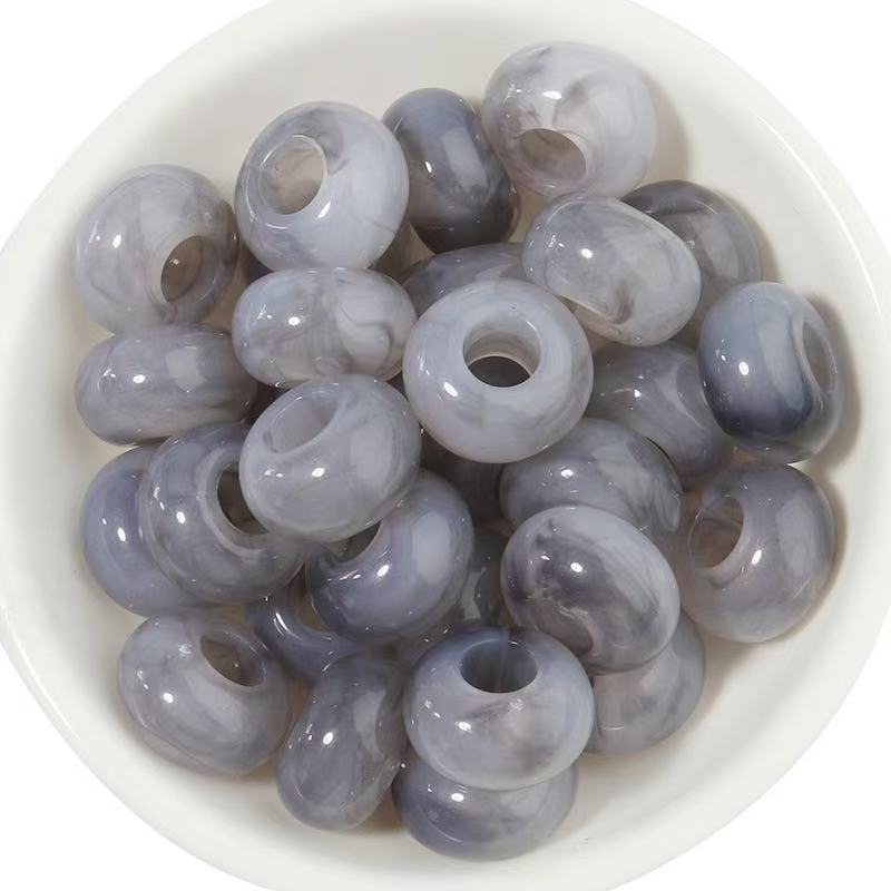 Lu 100pcs Transparent Acrylic Crystal Abacus Beads
