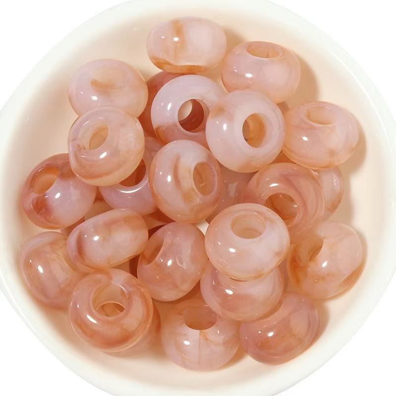 Lu 100pcs Transparent Acrylic Crystal Abacus Beads