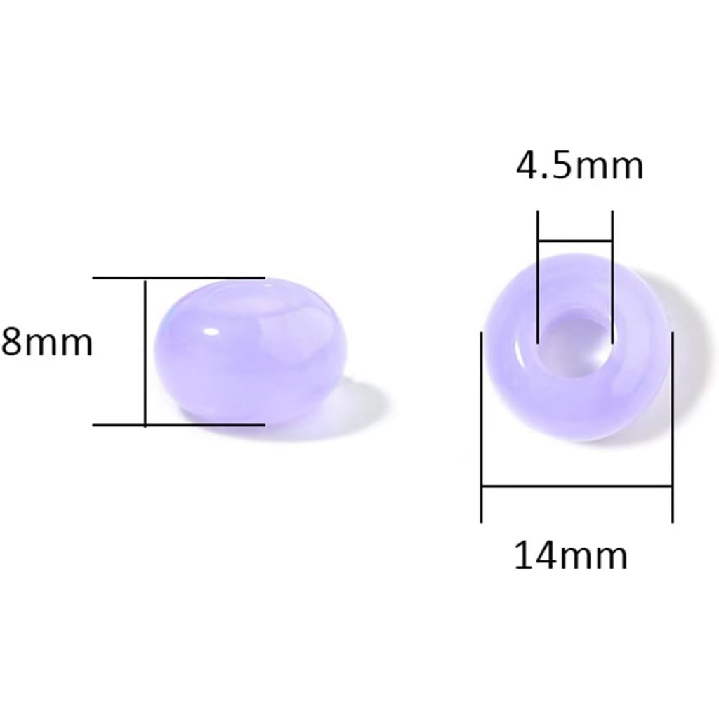 Lu 100pcs Transparent Acrylic Crystal Abacus Beads