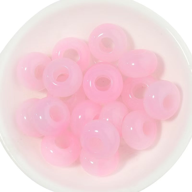 Lu 100pcs Transparent Acrylic Crystal Abacus Beads