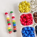 Lu 100pcs Acrylic Large Hole Wheel Beads