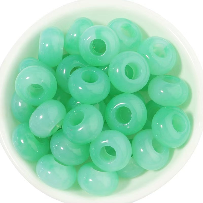 Lu 100pcs Transparent Acrylic Crystal Abacus Beads