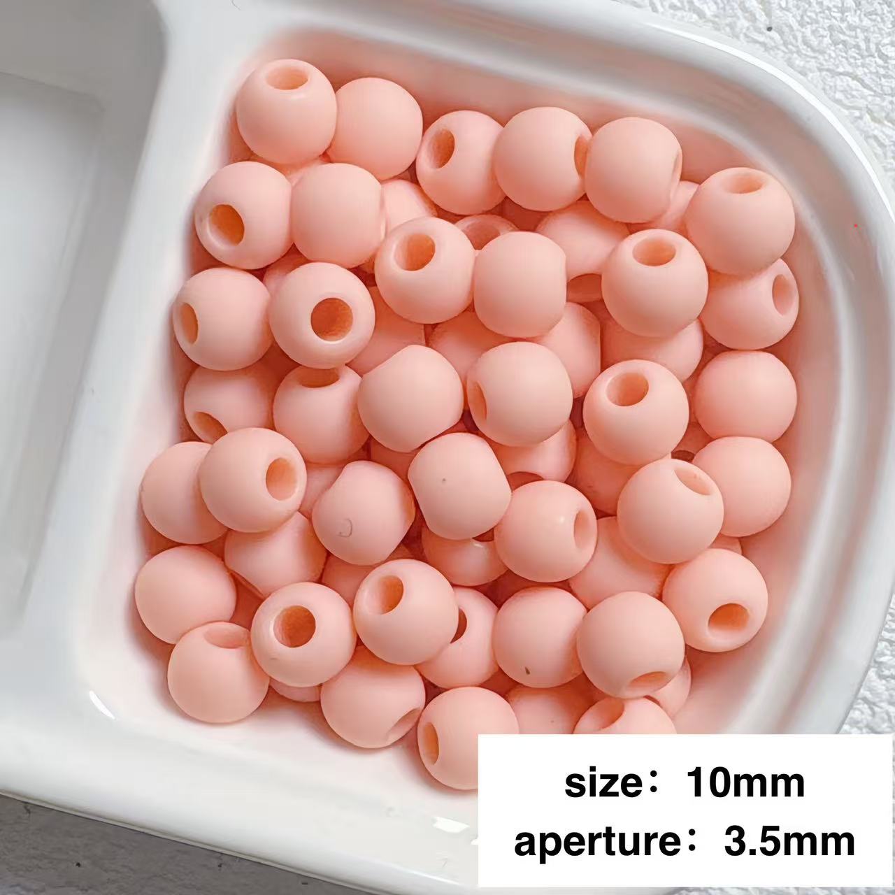 Lu 100pcs Macaron Matte Rubber Texture Colorful Beads