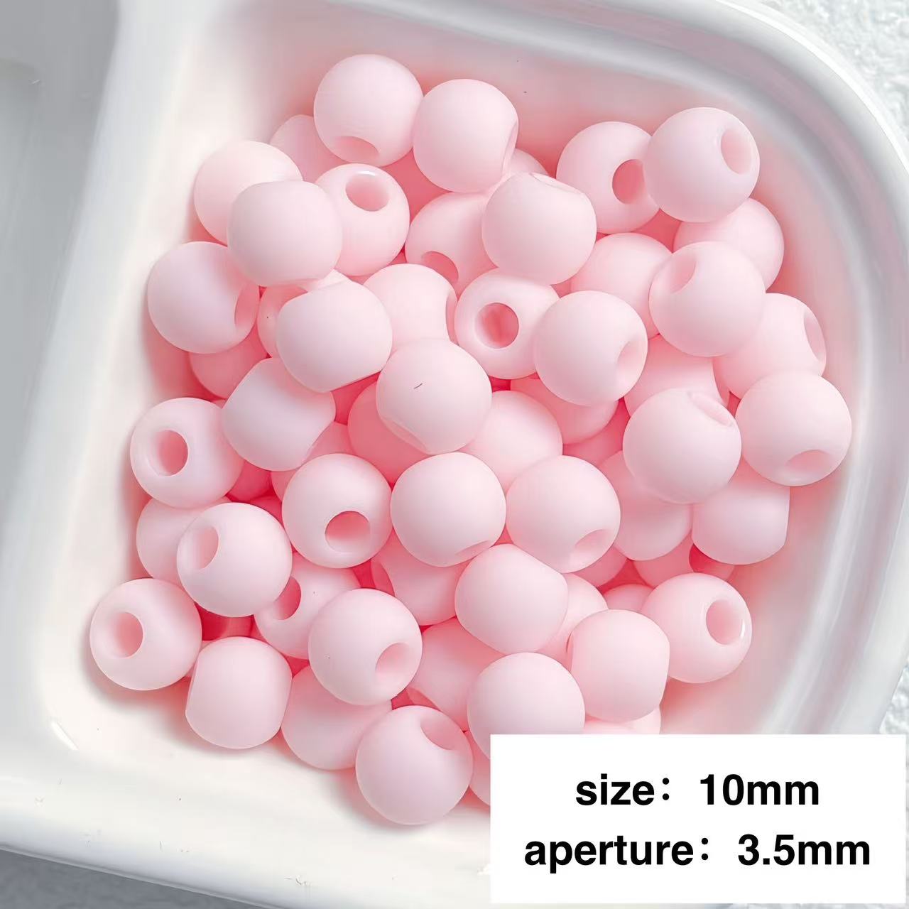 Lu 100pcs Macaron Matte Rubber Texture Colorful Beads