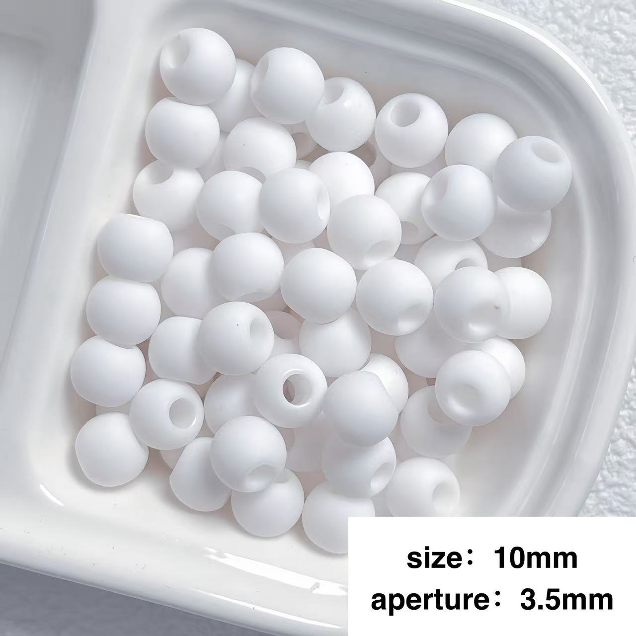 Lu 100pcs Macaron Matte Rubber Texture Colorful Beads