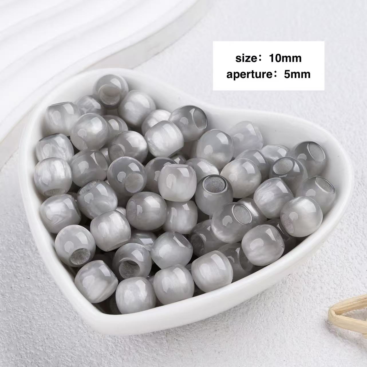 Lu 100pcs Multicolor Cat Eye Resin Beads
