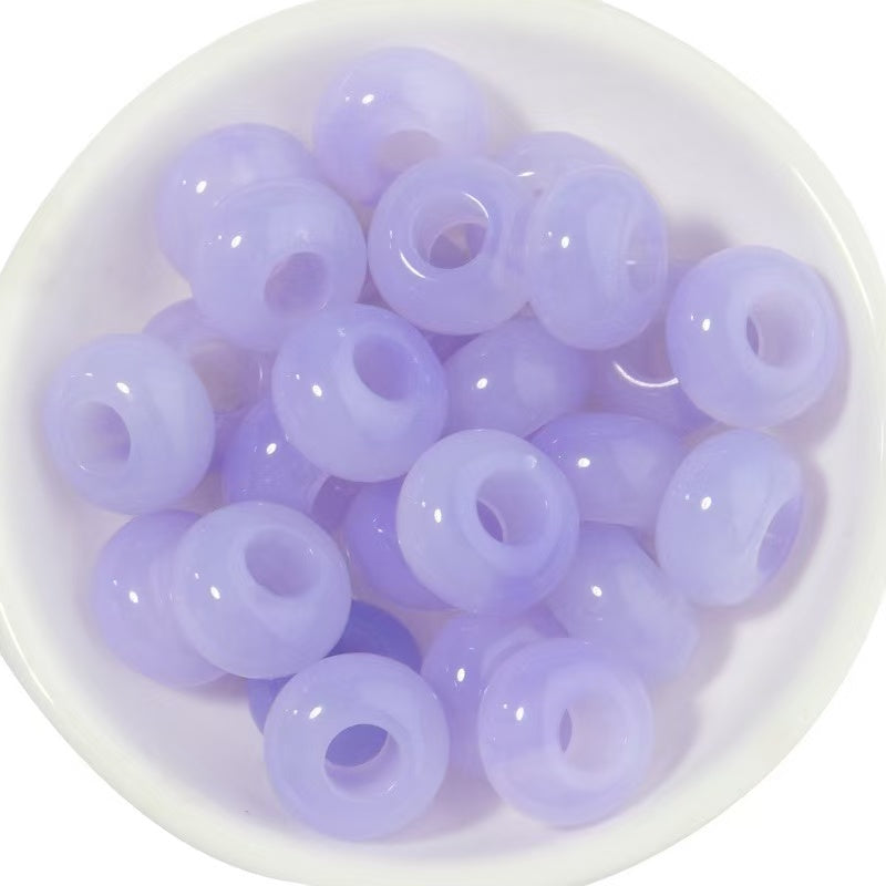 Lu 100pcs Transparent Acrylic Crystal Abacus Beads