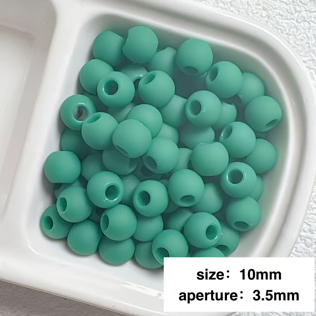 Lu 100pcs Macaron Matte Rubber Texture Colorful Beads