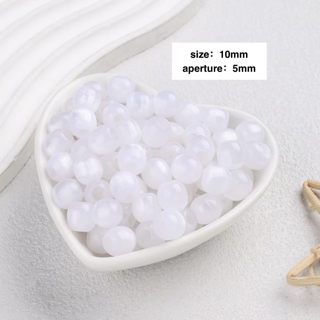 Lu 100pcs Multicolor Cat Eye Resin Beads