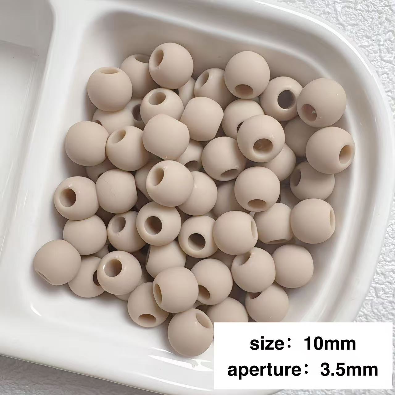 Lu 100pcs Macaron Matte Rubber Texture Colorful Beads
