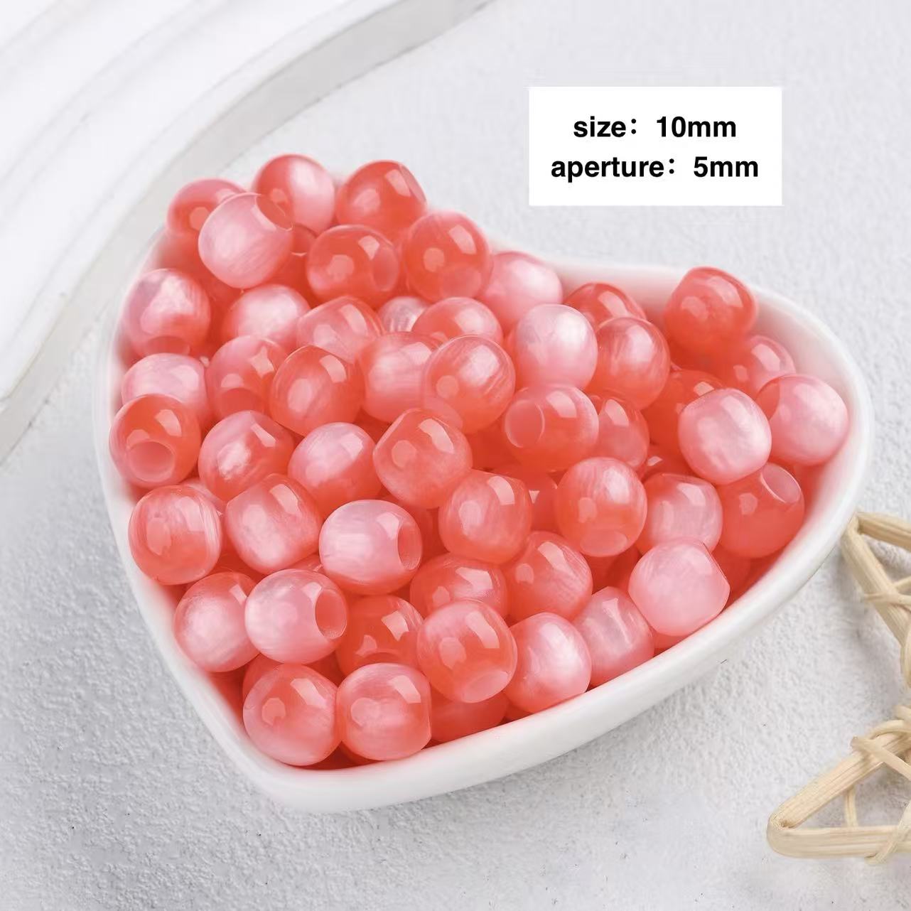 Lu 100pcs Multicolor Cat Eye Resin Beads