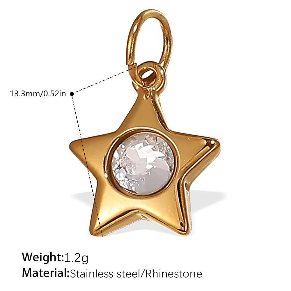 Lu DIY Multi-Style Charm Stainless Steel Plated With 18k Gold