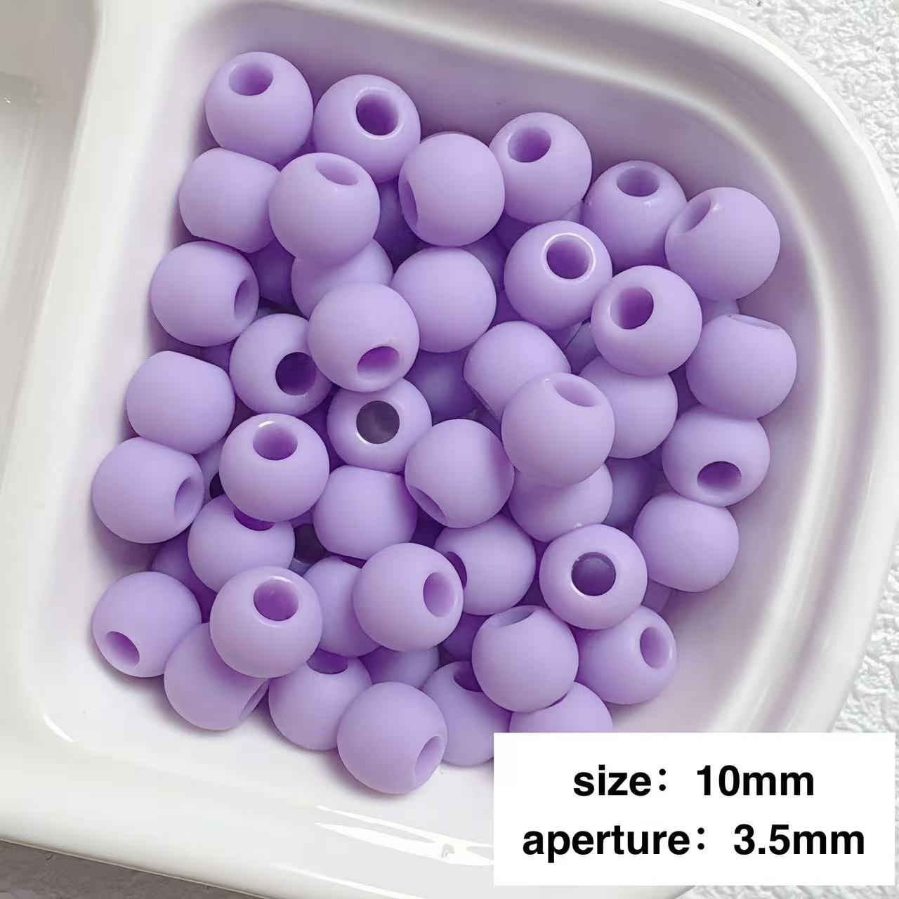 Lu 100pcs Macaron Matte Rubber Texture Colorful Beads