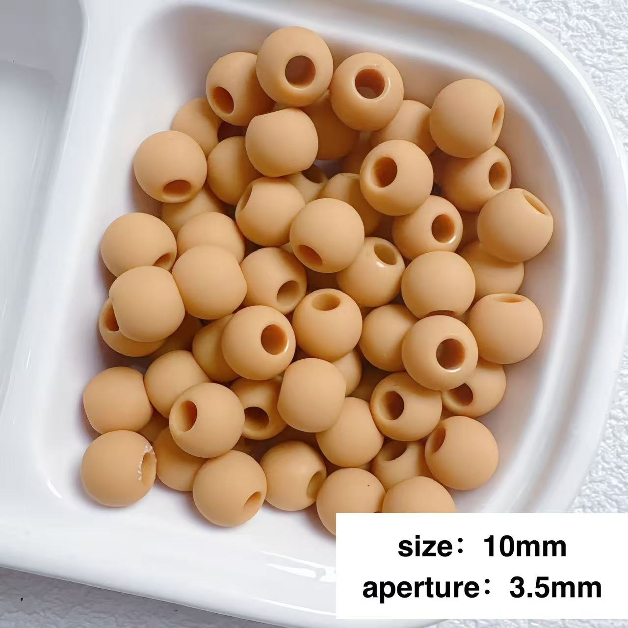 Lu 100pcs Macaron Matte Rubber Texture Colorful Beads
