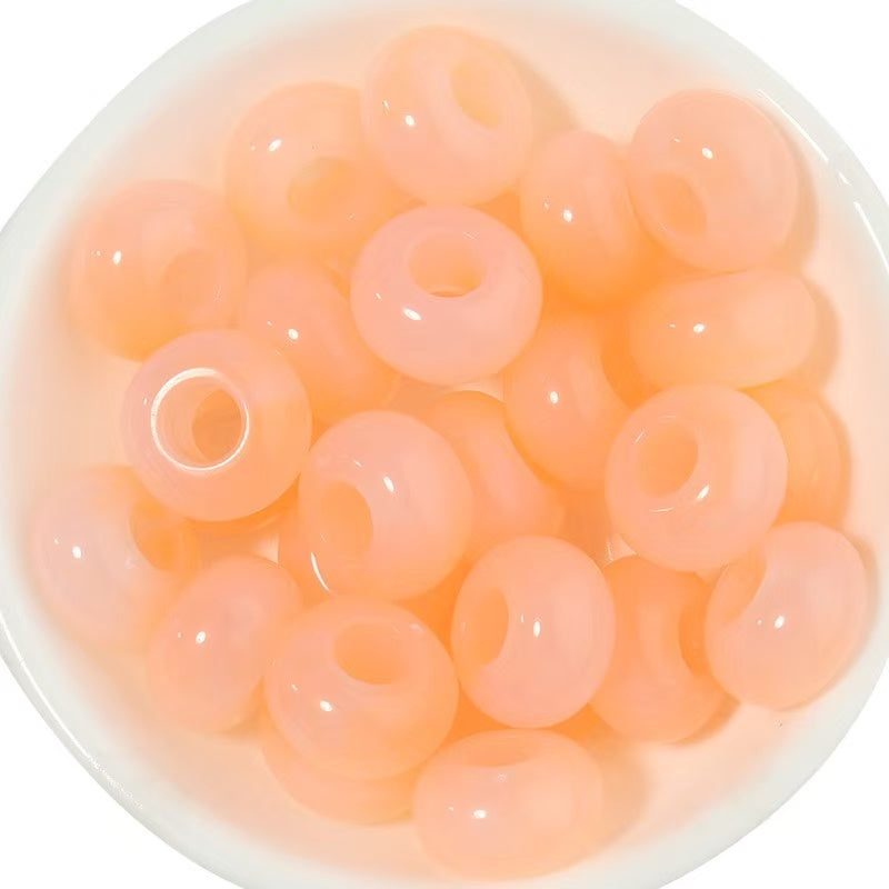 Lu 100pcs Transparent Acrylic Crystal Abacus Beads