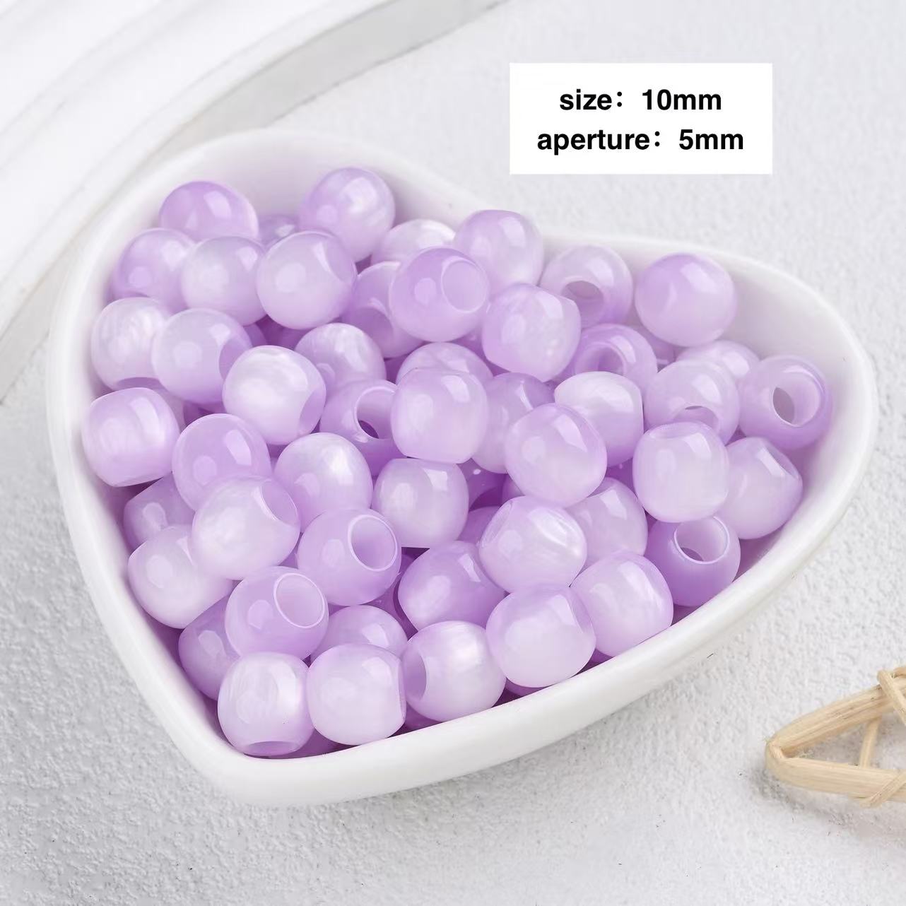 Lu 100pcs Multicolor Cat Eye Resin Beads