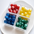 Lu 100pcs Multicolor Water Ripple Large Hole Beads