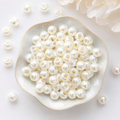 Lu 200pcs Large-Hole High-Gloss ABS Imitation Pearl Beads