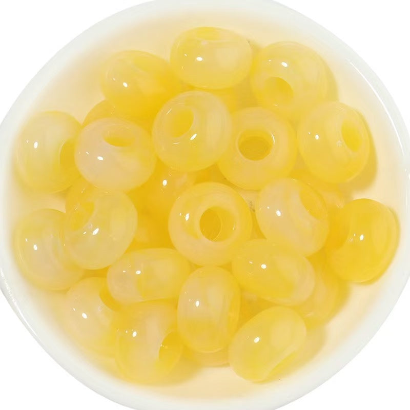 Lu 100pcs Transparent Acrylic Crystal Abacus Beads
