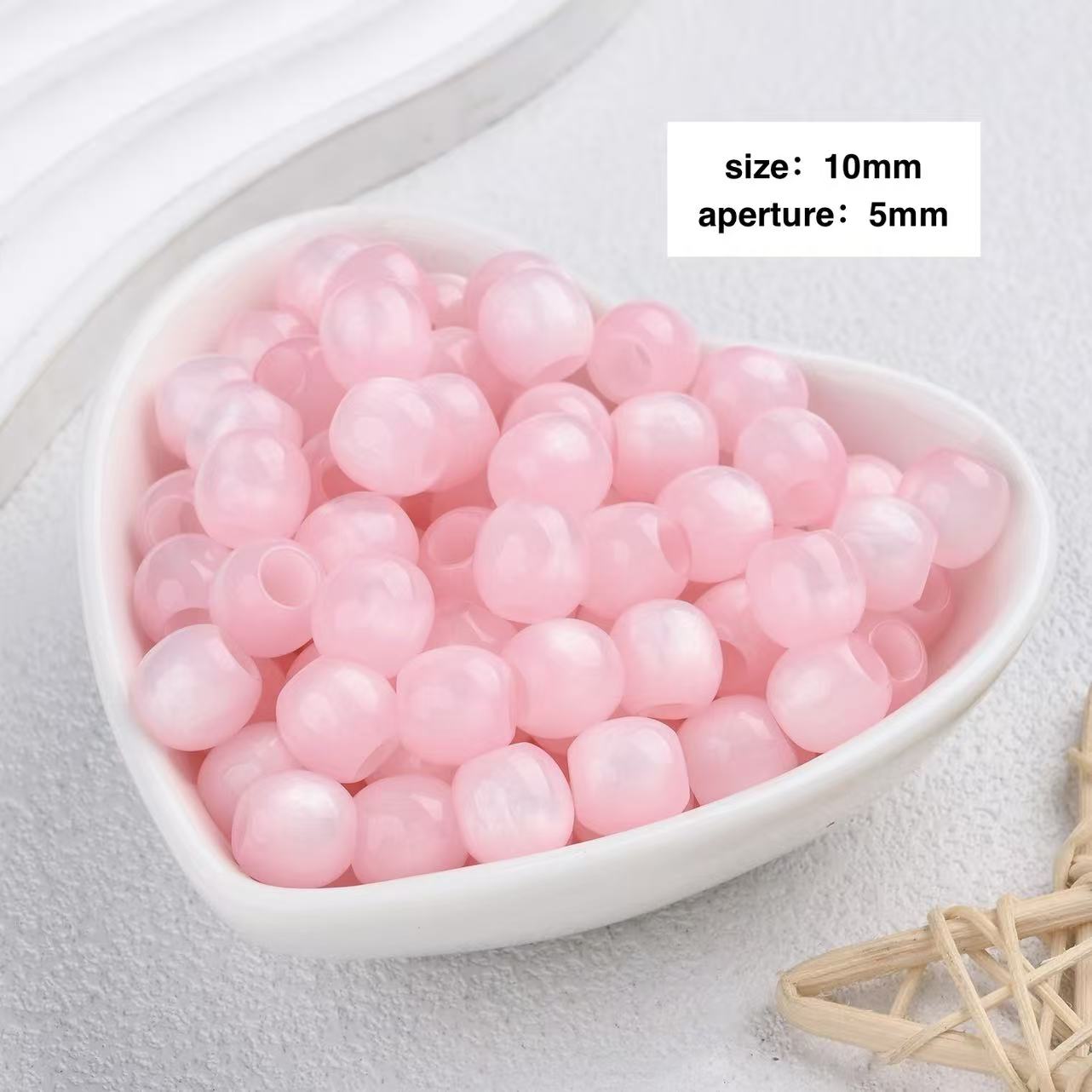 Lu 100pcs Multicolor Cat Eye Resin Beads