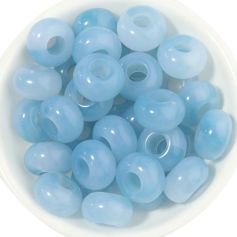 Lu 100pcs Transparent Acrylic Crystal Abacus Beads
