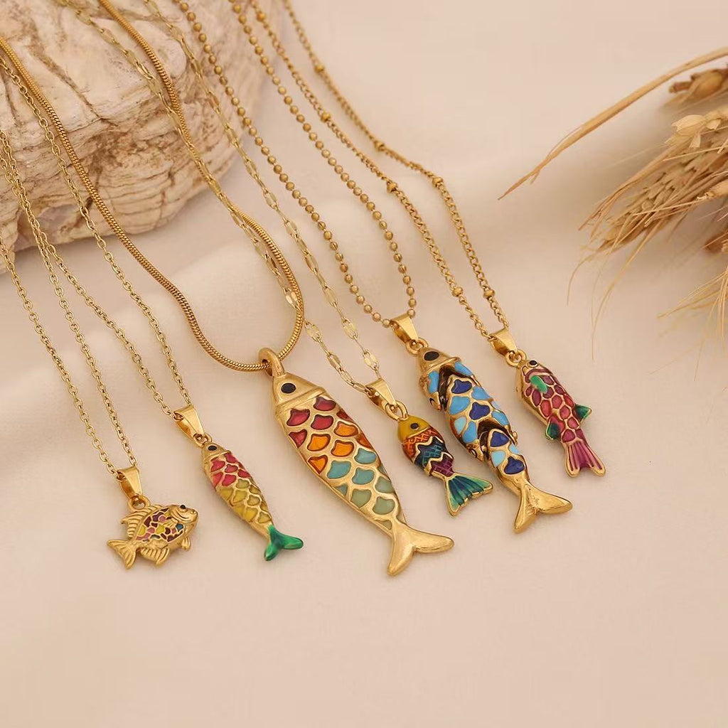Lu Linglang Colorful 3D Lively Fish Pendant