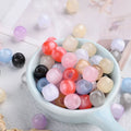 Lu 100pcs Multicolor Cat Eye Resin Beads