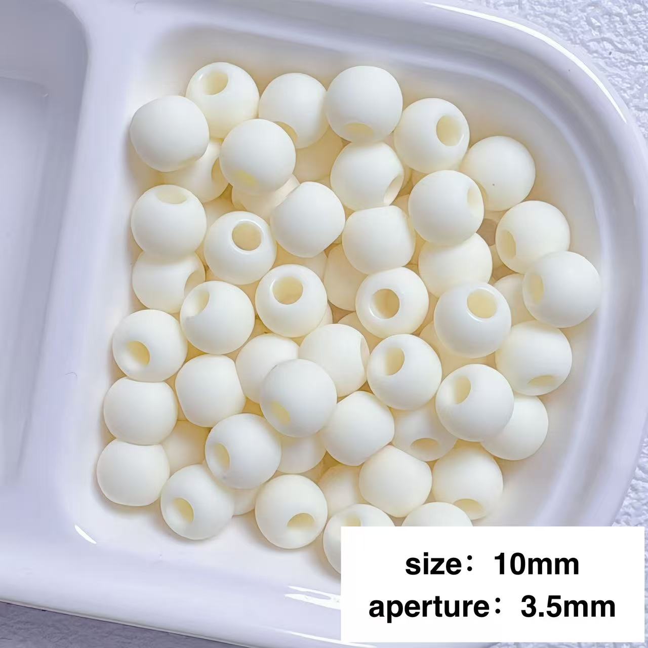 Lu 100pcs Macaron Matte Rubber Texture Colorful Beads