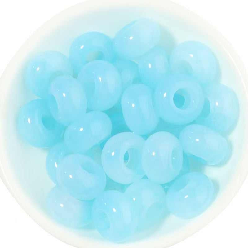 Lu 100pcs Transparent Acrylic Crystal Abacus Beads