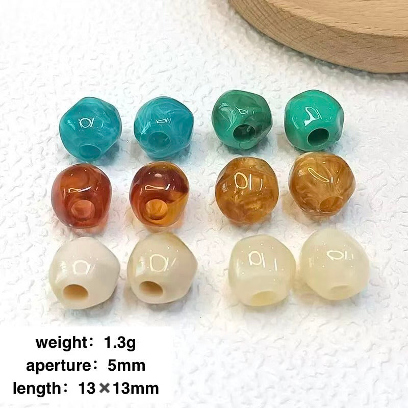 Lu 100pcs Acrylic Ice-Transparent Irregular Beads
