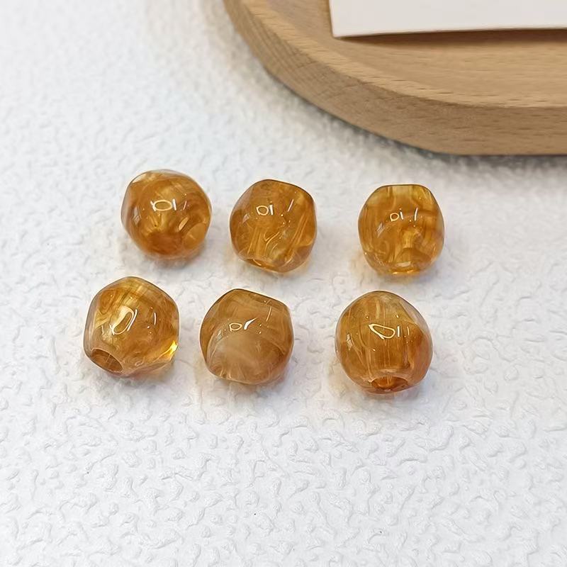 Lu 100pcs Acrylic Ice-Transparent Irregular Beads