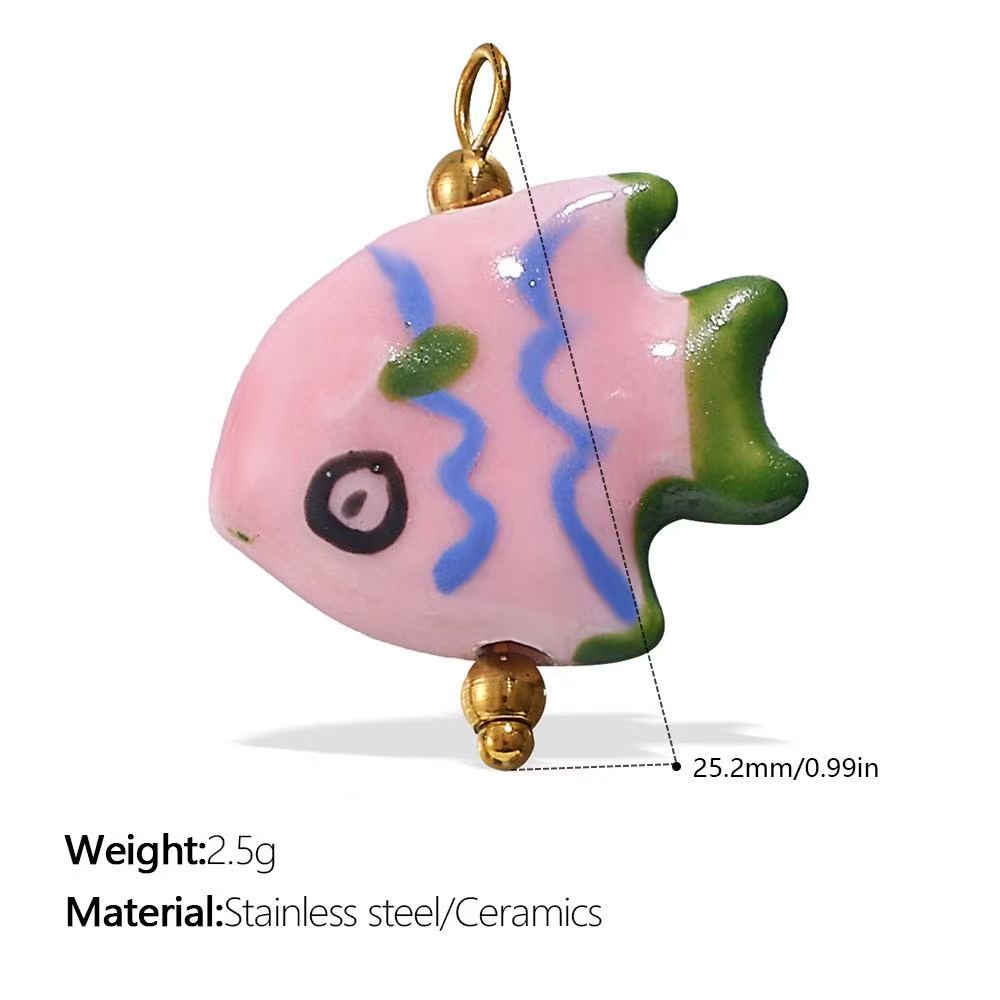 Lu DIY Multi-Style Charm Stainless Steel Plated With 18k Gold