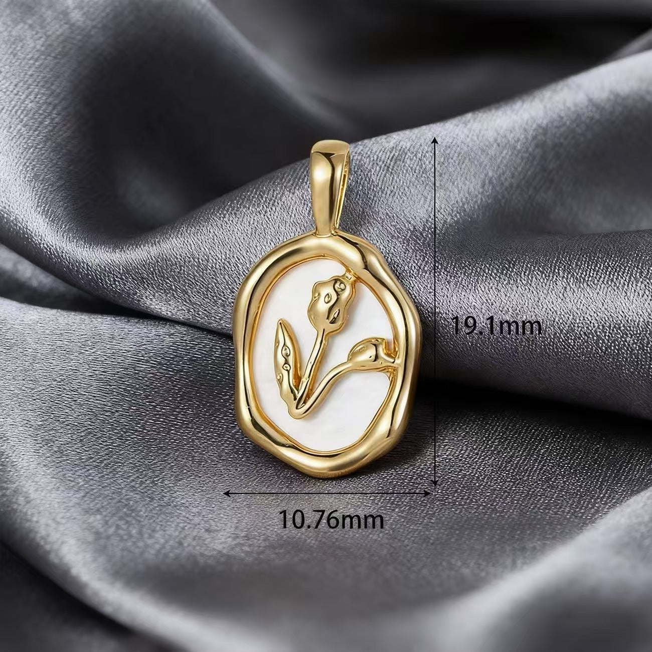 Lu White Mother-of-Pearl Rhinestone Multi-Style Pendants