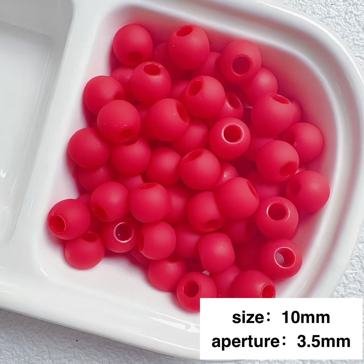 Lu 100pcs Macaron Matte Rubber Texture Colorful Beads