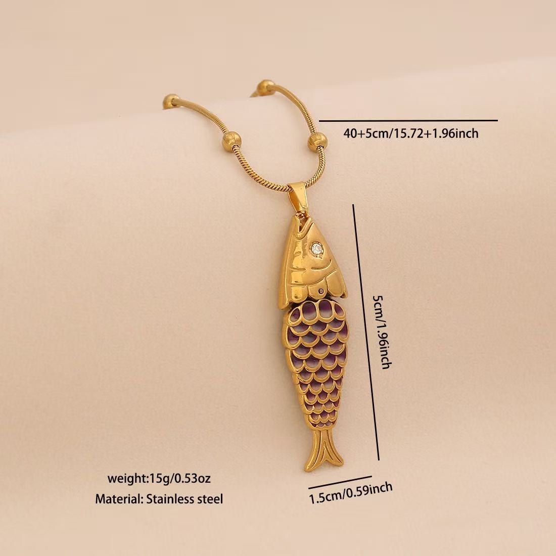 Lu Linglang Colorful 3D Lively Fish Pendant