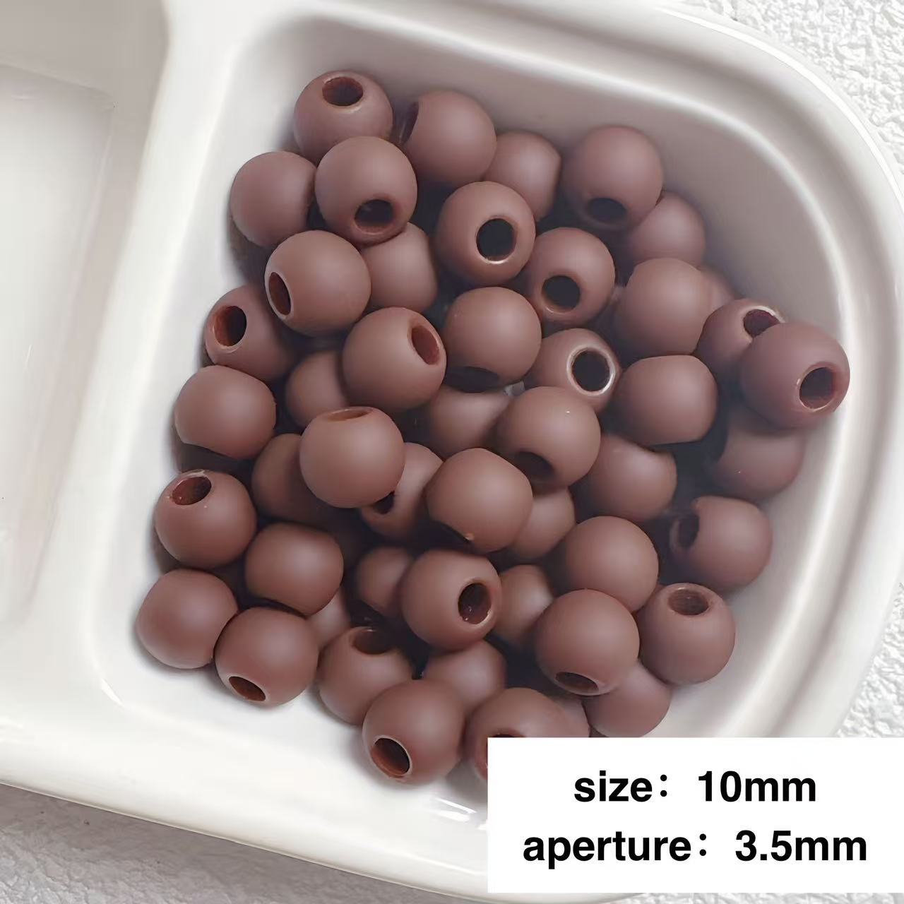Lu 100pcs Macaron Matte Rubber Texture Colorful Beads