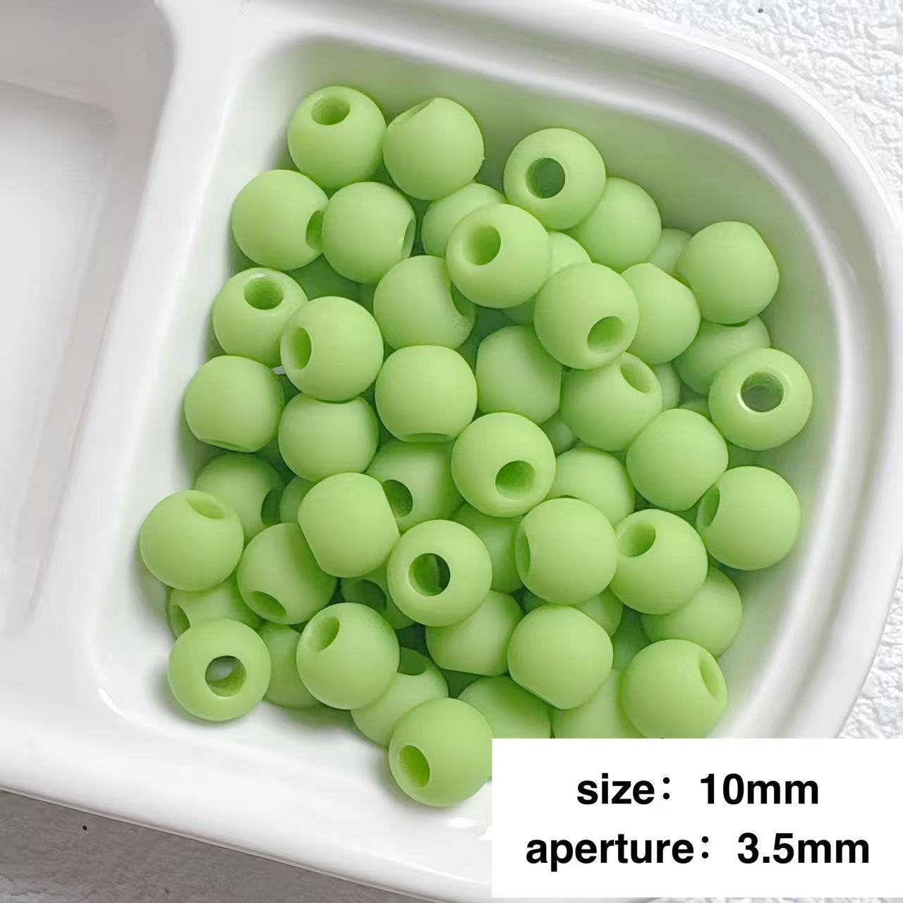 Lu 100pcs Macaron Matte Rubber Texture Colorful Beads