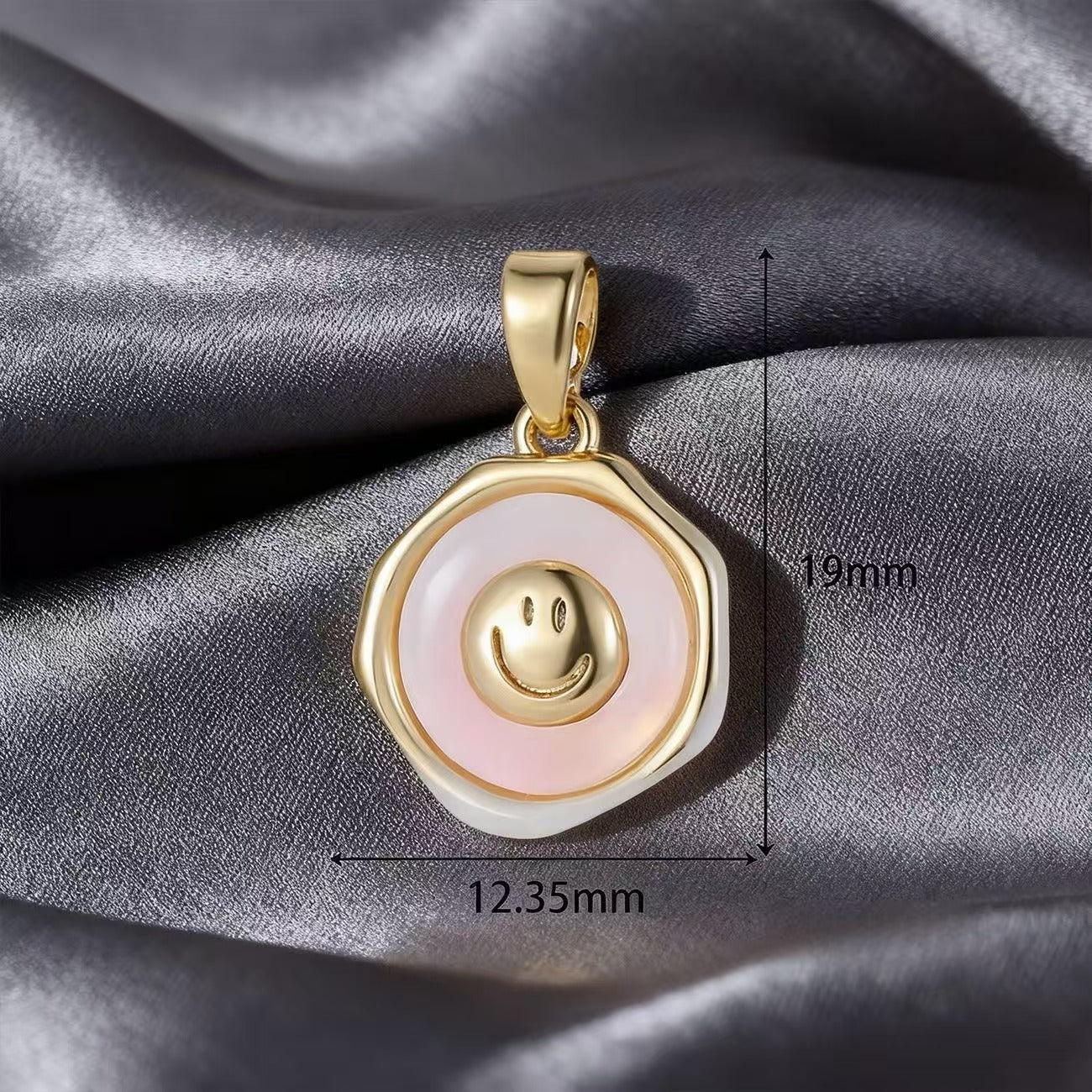 Lu White Mother-of-Pearl Rhinestone Multi-Style Pendants
