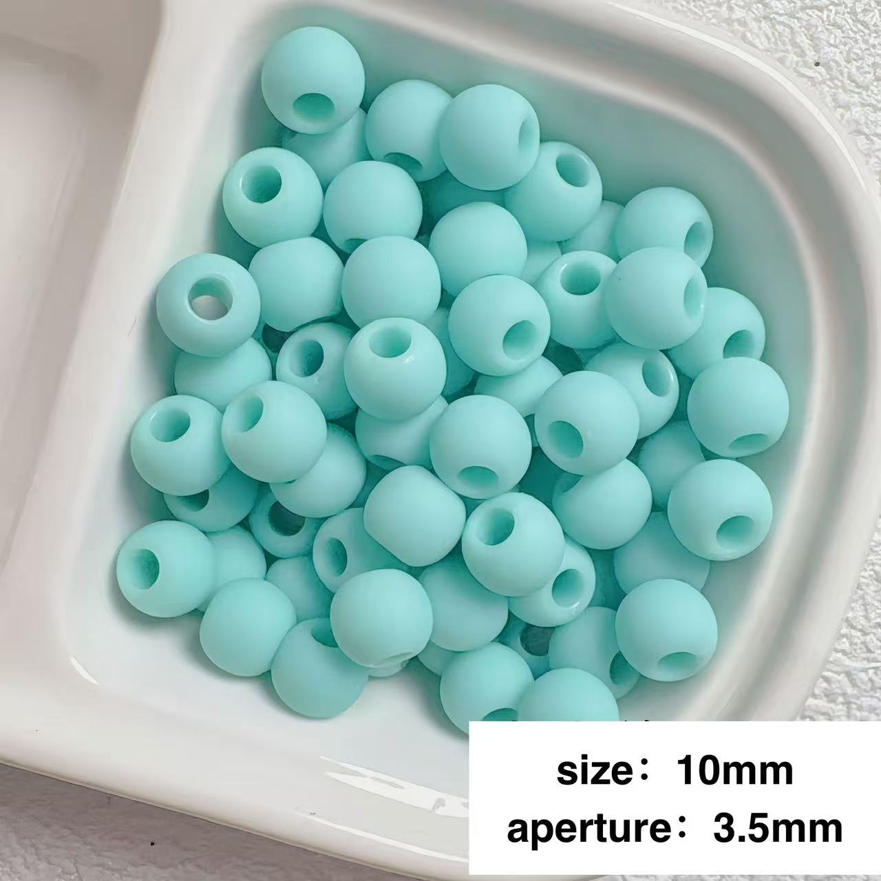 Lu 100pcs Macaron Matte Rubber Texture Colorful Beads