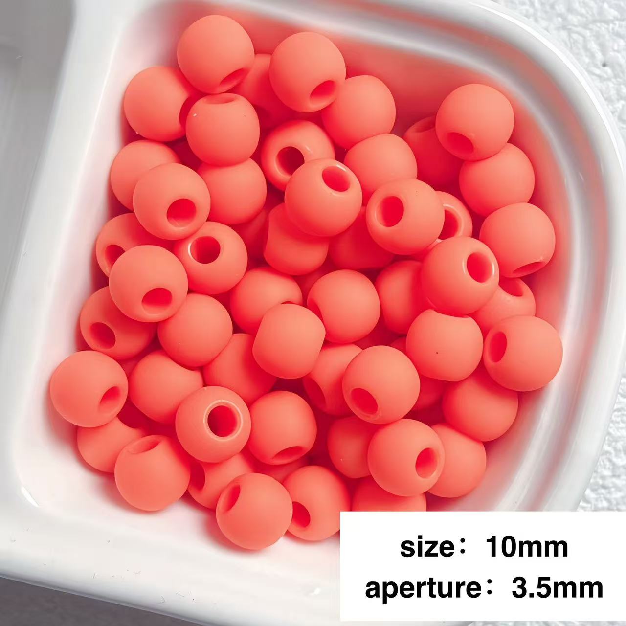 Lu 100pcs Macaron Matte Rubber Texture Colorful Beads