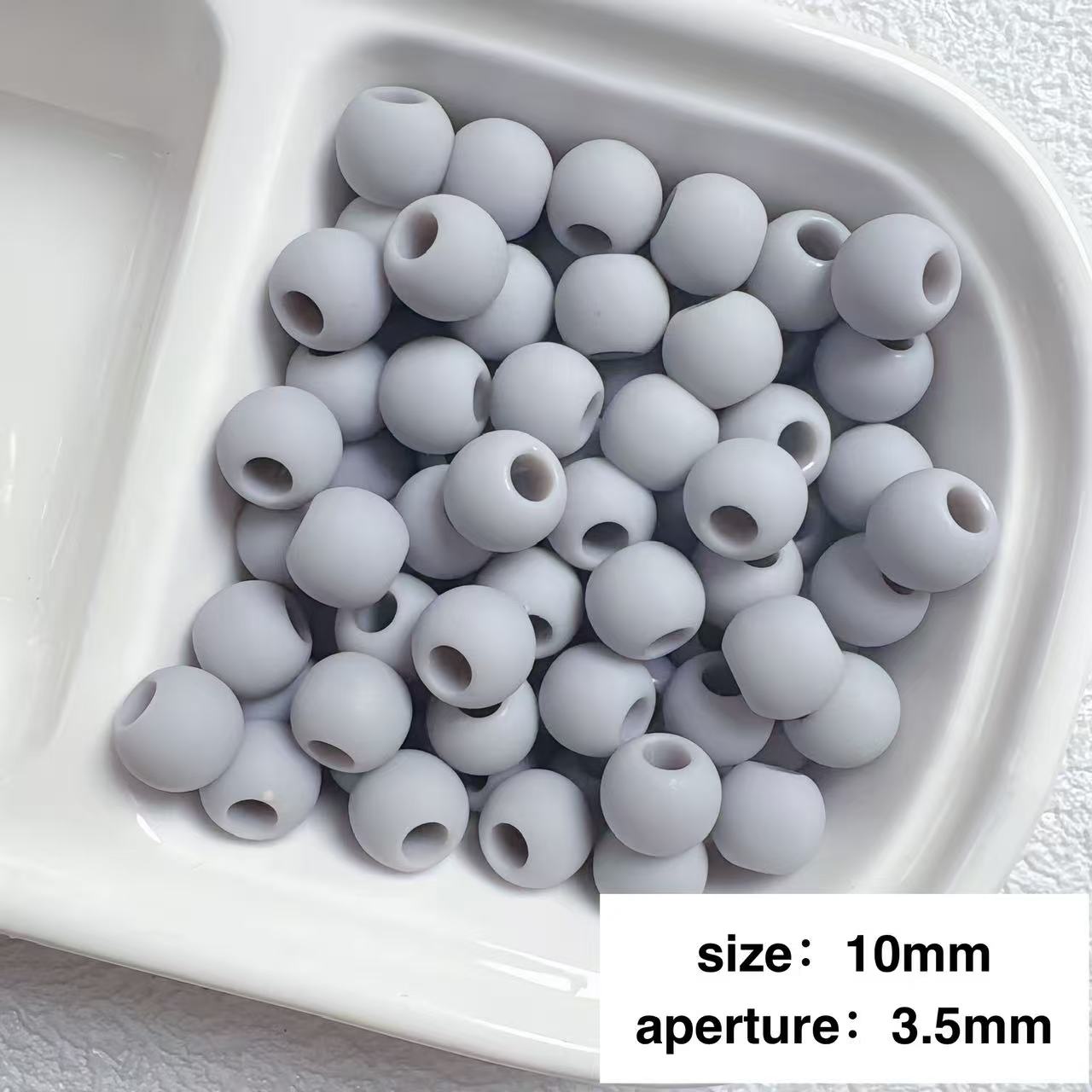 Lu 100pcs Macaron Matte Rubber Texture Colorful Beads