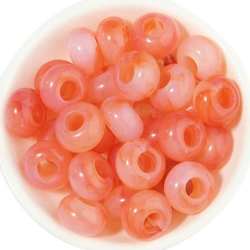 Lu 100pcs Transparent Acrylic Crystal Abacus Beads