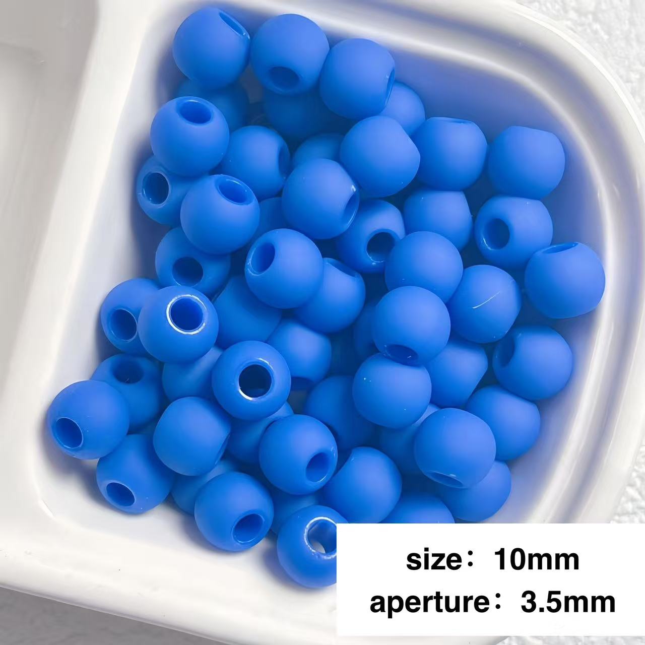 Lu 100pcs Macaron Matte Rubber Texture Colorful Beads